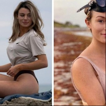 Es científica y deslumbra en redes como modelo: ama posar en traje de baño entre cocodrilos y tiburones