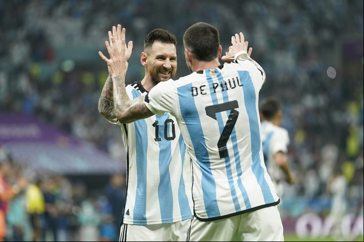 Messi y De Paul. (Fernando De la Orden, enviado especial)