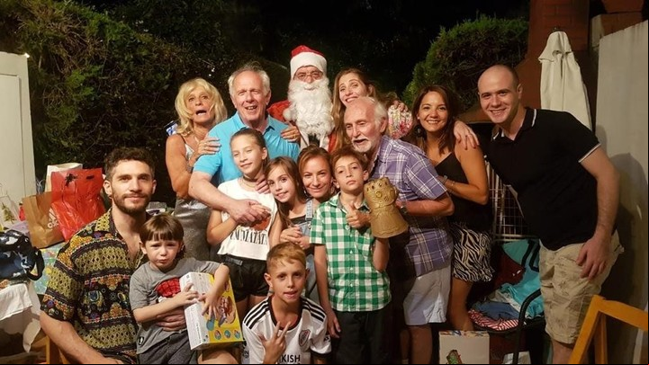 Jean Pierre Noher disfrazado de Papá Noel. ¿O Papá Noher?
