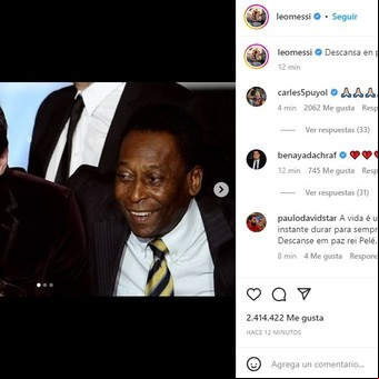 Murió Pelé: los mensajes de Messi, Neymar y Cristiano Ronaldo, y el resto del mundo del deporte para despedir al astro brasileño