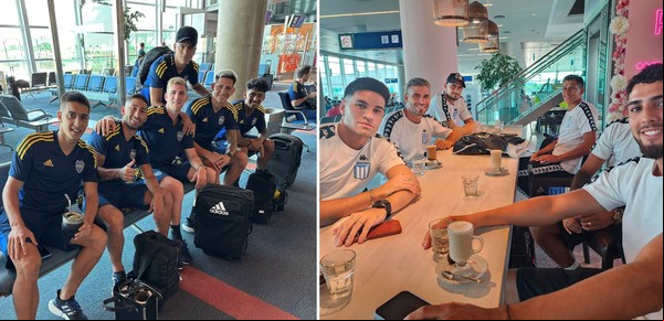 Después de la polémica, Boca y Racing sortearon la ubicación en el avión y ya están rumbo a Abu Dhabi