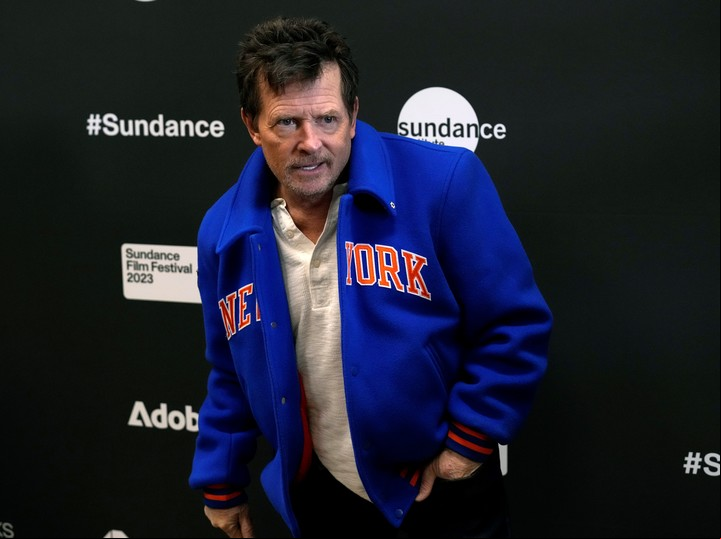 Michael J. Fox, el protagonista de "Still", un documental sobre su vida, en la premiere en el Festival de Sundance, en 2023. Foto AP/Chris Pizzello)