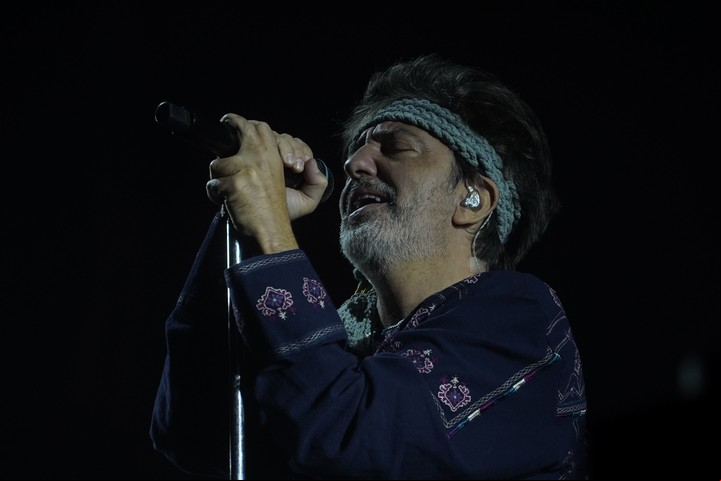 Adrián Dárgelos, de Babasónicos, aportaron cuota de modernidad al Cosquín Rock. Foto Emmanuel Fernández