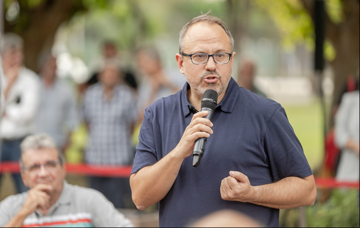 El intendente del partido bonaerense de Tres de Febrero y candidato a la reelección por Juntos por el Cambio (JxC), Diego Valenzuela.
Foto: Rafael Mario Quinteros