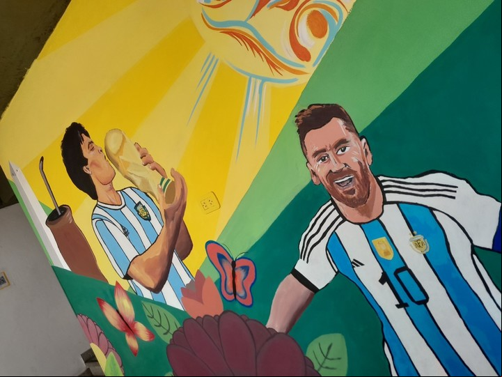 El mural de la escuela de Bizarrap