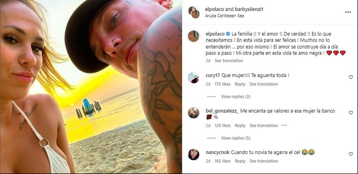 Las tiernas palabras que le dedicó El Polaco a Barby Silenzi.