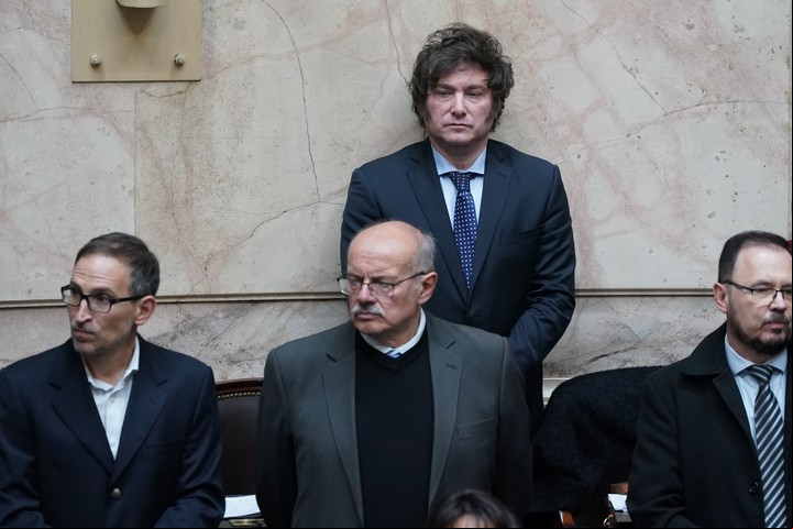 Javier Milei, en el recinto de la Cámara de Diputados. Foto: Juano Tesone