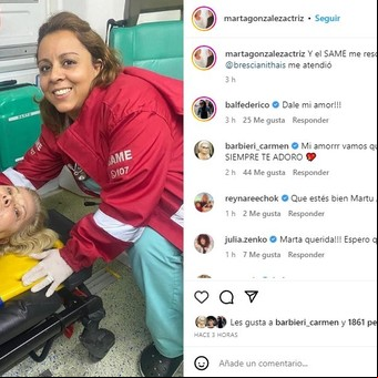Marta González sufrió un accidente en el súpermercado y tuvo que ser atendida por el SAME