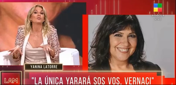 La feroz respuesta de Yanina Latorre a Elizabeth Vernaci, que la trató de "yarará"