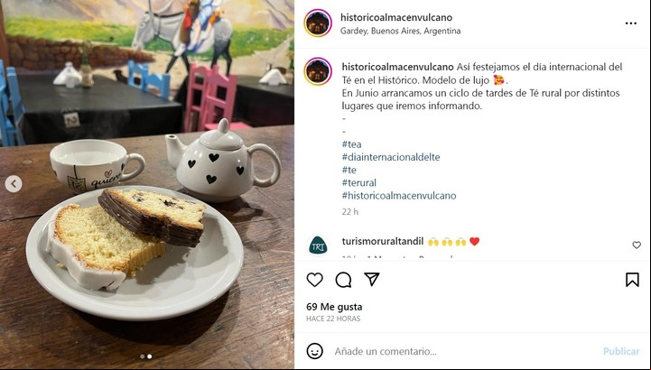 Una tarde de té e el almacén Vulcano. Foto Instagram @historicoalmacenvulcano