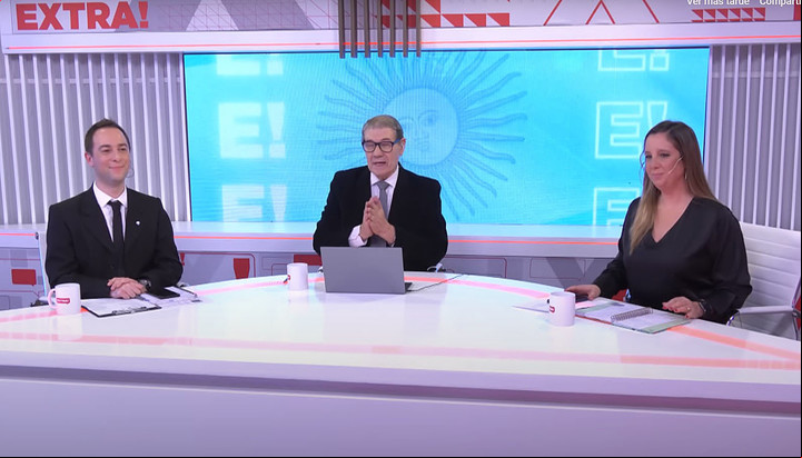 Víctor Hugo Morales, en su programa en el canal Extra.