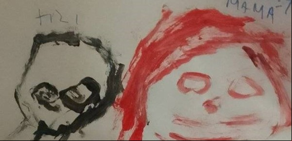 El primer dibujo de Tiziano en el hospital: cuatro meses luchando por sobrevivir
