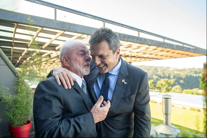 Lula da Silva y el ministro y candidato Sergio Massa, en la última cumbre del Mercosur en Puerto Iguazú