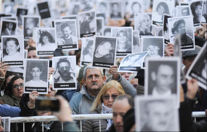 El acto por el aniversario del atentado a la AMIa del año pasado.
Foto Federico Lopez Claro