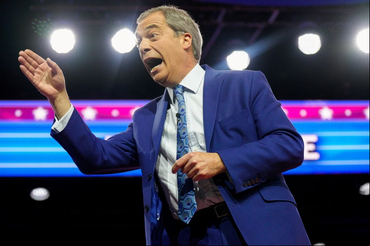 Nigel Farage, ex líder del partido británico Brexit, habla en la Conferencia de Acción Política Conservadora (AC) en el Centro Nacional de Convenciones Gaylord en National Harbor, Maryland, Estados Unidos, el 3 de marzo de 2023. REUTERS/Nathan Howard/File Photo