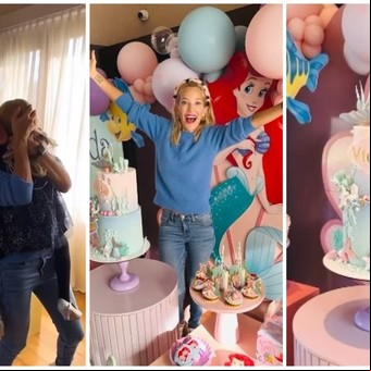 Las princesas de Disney, presentes en el cumpleaños de Vida, la hija de Luisana Lopilato