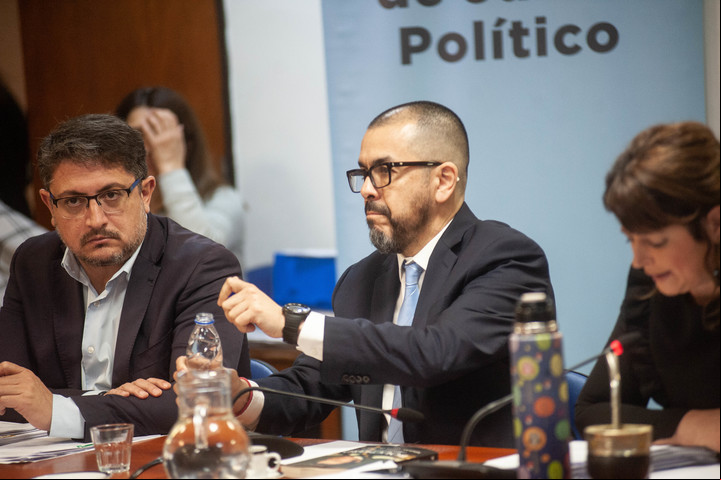 Silvio Robles, secretario de Horacio Rosatti, en la Comisión de Juicio político en la cámara Diputados. Foto Federico Lopez Claro