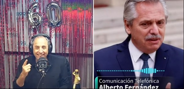 La curiosa llamada en vivo de Alberto Fernández a Ernesto Tenembaum para saludarlo por su cumpleaños: "Le regalaría un buen tema de Lito Nebbia"