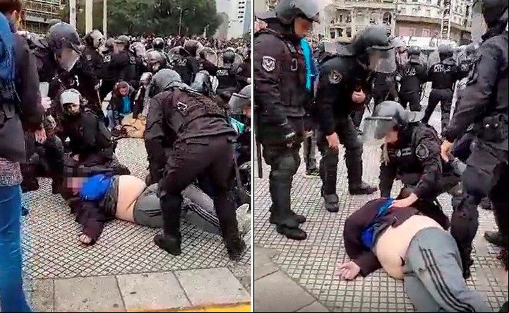 Un hombre murió en medio de incidentes durante una protesta en el Obelisco.