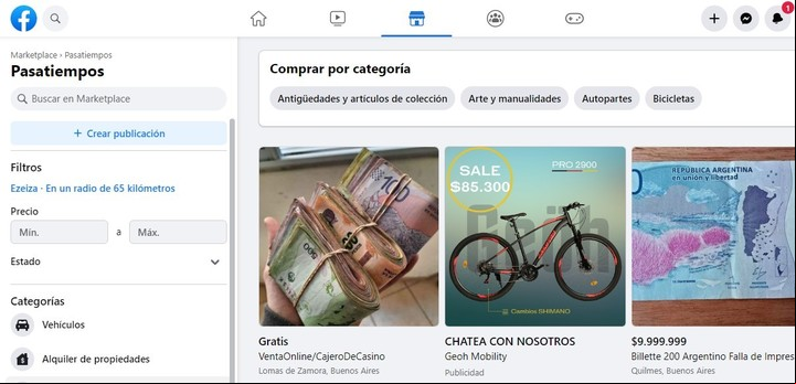 Grupos de compraventa en Marketplace de Facebook
