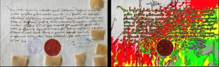 Una de las cartas del príncipe analizada (ACS Analytical Chemistry).