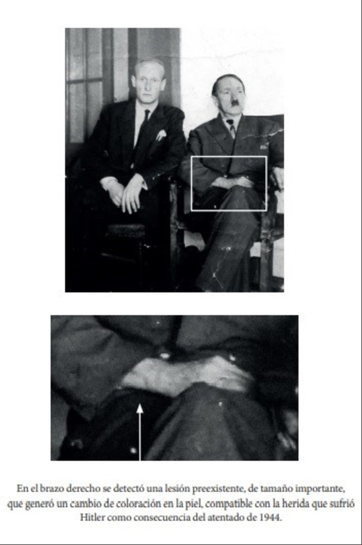 La foto fue sometida a pericia. En el libro "Las fotos de Hitler después de la guerra", de Abel Basti (Planeta). Gentileza