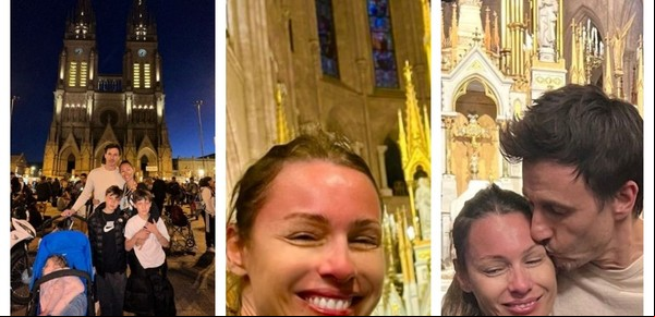 La emoción de Pampita en la Peregrinación a Luján
