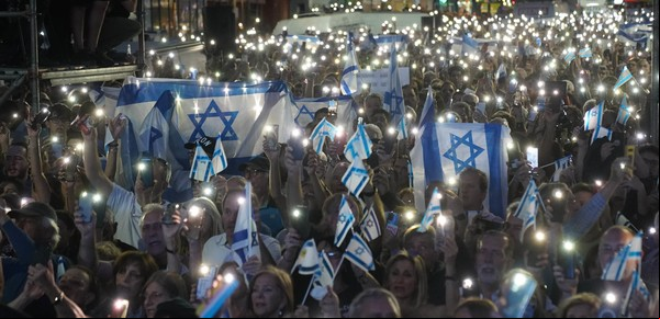 Masiva marcha en Almagro de apoyo a Israel tras los ataques de Hamas