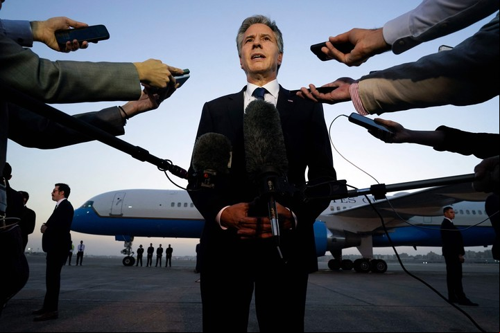 El canciller norteamericano, Antony Blinken regresa con urgencia a Israel. Foto AFP