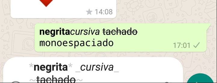 Trucos en el estilo de escritura que permite WhatsApp.