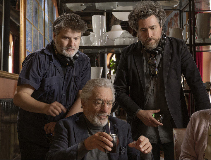 Duprat, Cohn, De Niro y el mate, en el rodaje del quinto episodio de "Nada".