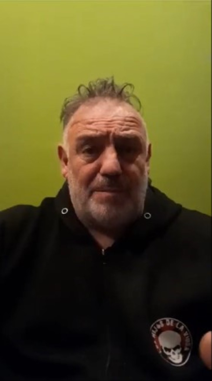 Ricardo Iorio en el video que filmó poco antes de morir.