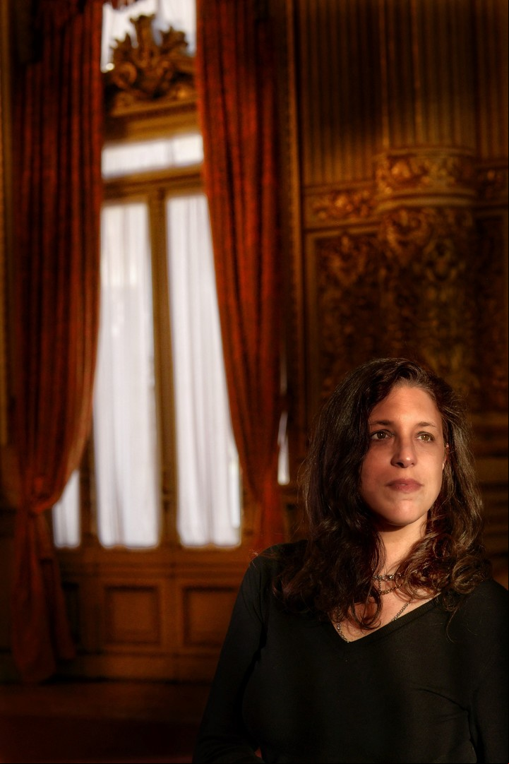 Ariana Harwicz fue entrevista en el Teatro Colón.
Foto: Ariel Grinberg