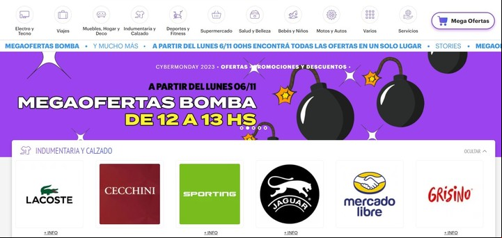 CyberMonday 2023 llega con las Mega Ofertas Bomba por tiempo limitado.