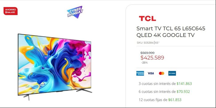 Las ofertas duran hasta el miércoles o hasta que se agote el stock. Imagen: Captura.