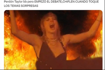 Los mejores memes del debate presidencial: el recital de Taylor Swift y los tuits de Massa en medio de su intercambio con Milei
