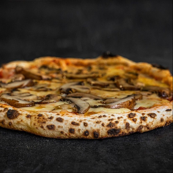 La versión con hongos de Pizza Zën.