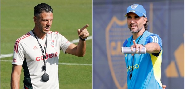 El Superclásico de los DT: Demichelis por el pleno en River y Diego Martínez contra la estadística de los últimos 30 partidos en Boca