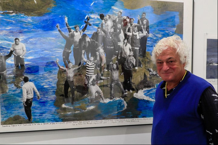 El argentino Marcelo Brodsky y su arte político se presentan en la Feria Internacional de Arte Contemporáneo de Madrid (ARCO) con una propuesta en la que el artista quiere profundizar el diálogo entre África y América Latina. En una entrevista con EFE a horas de inaugurar la sala de la galería Henrique Faria New York que le ha invitado en esta ocasión, la sexta vez que participa en ARCO, cuenta que la obra que expone, Cartográfica, está formada por tres ejes: su reciente viaje a Angola, la migración en el Mediterráneo y esta conversión entre "el sur del mundo". EFE/Fernando Alvarado