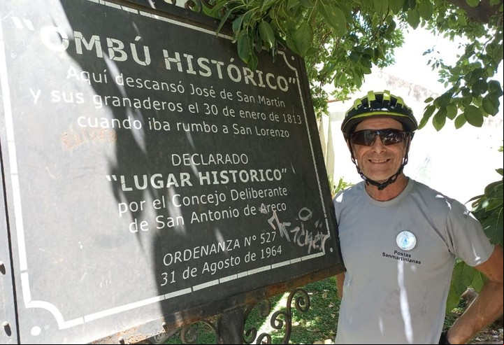 Gustavo Dinolfo ideó el proyecto y fue recibido por algunos Municipios que tienen referencias históricas del paso del General.