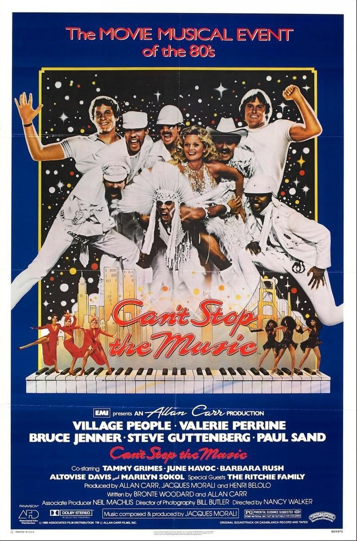 El afiche de la película de Village People, que fue un éxito en Argentina.
