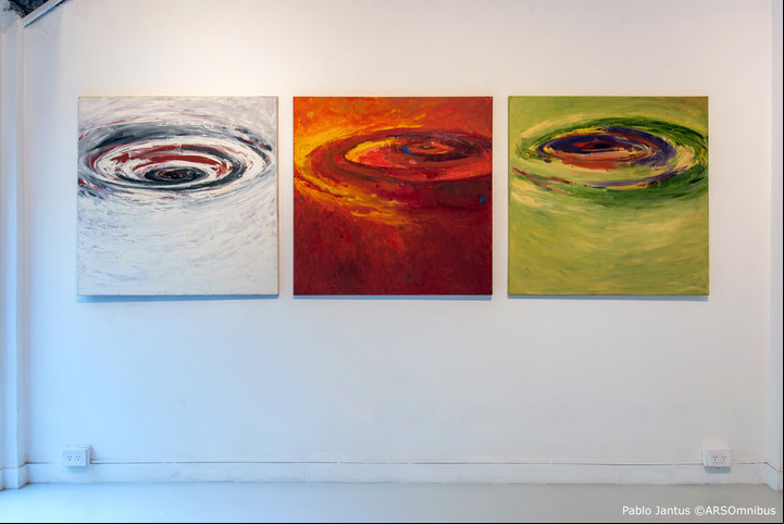 Vista de sala de la exposición "Donde reina la noche", de  Mercedes Larreta. Foto: gentileza. 