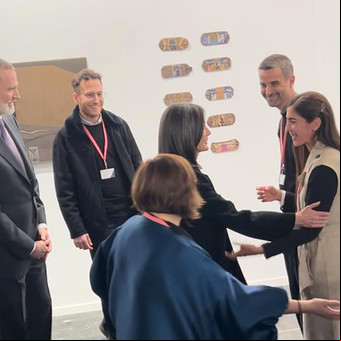 Abrió ARCO Madrid 2024 y una galería salteña fue visitada por los reyes de España