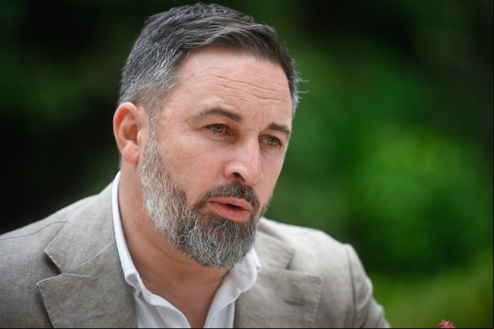 El líder de VOX Santiago Abascal en una entrevista. Foto: Mariana Nedelcu