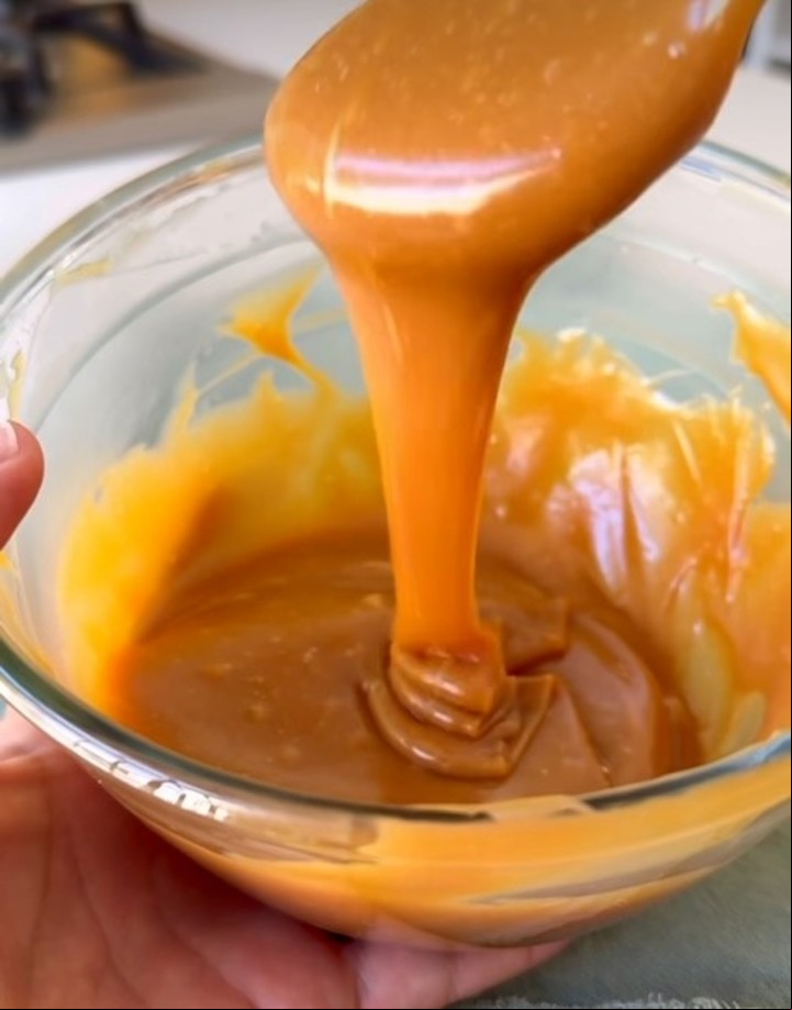 Así queda el relleno de dulce de leche especial. Foto: Instagram