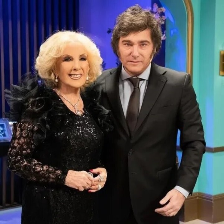 Mirtha Legrand y Javier Milei.