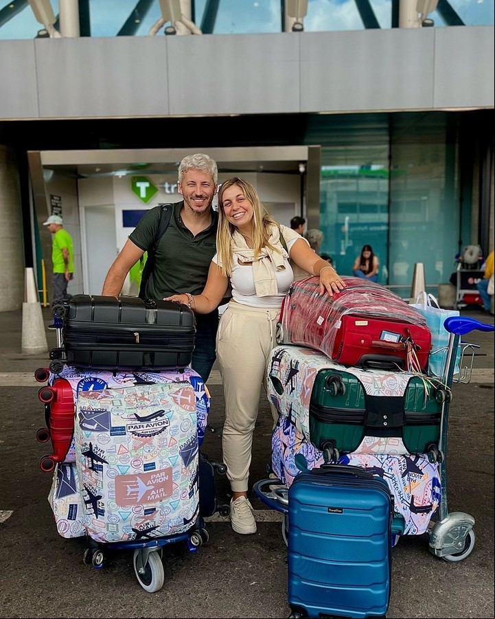Maite Peñoñori y Martín Pietruszka, encaminados hacia Miami. Instagram