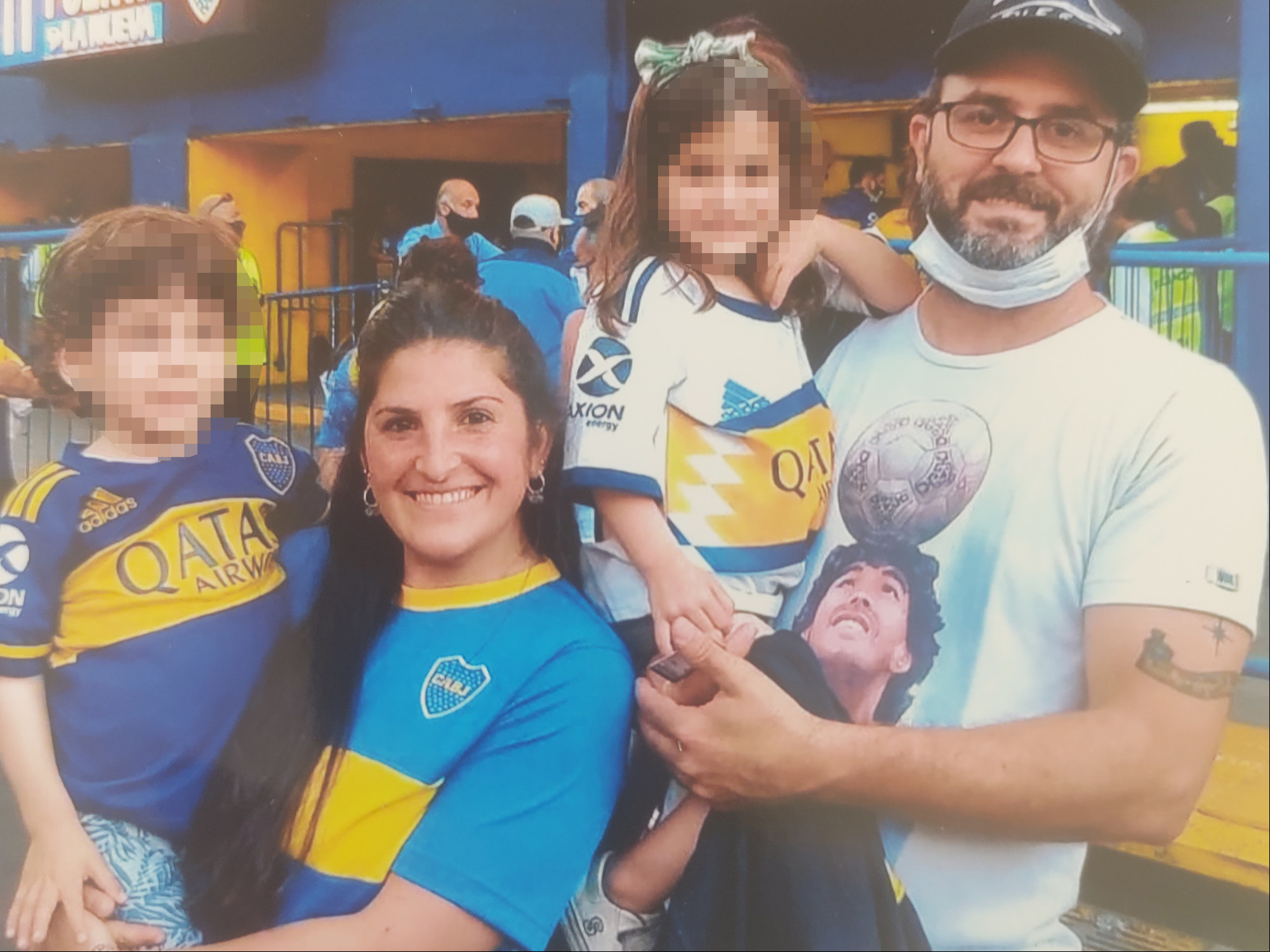 Hernán es fanático de Boca, y esa pasión también la comparte con su familia. Foto: gentileza.