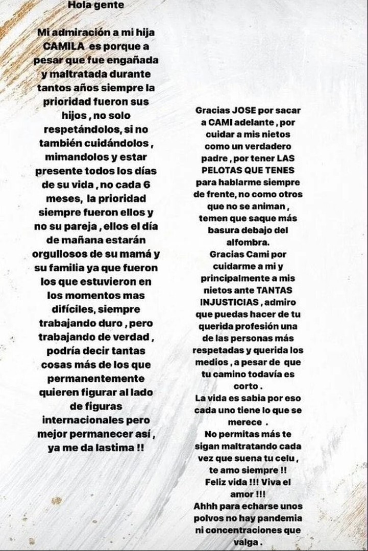 El contundente descargo del papá de Cami Homs contra Rodrigo De Paul. Instagram