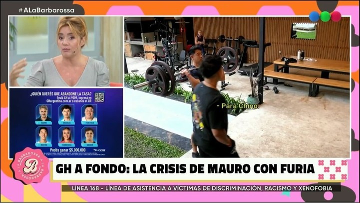 Picante cruce entre los istas de A La Barbarossa. Captura TV